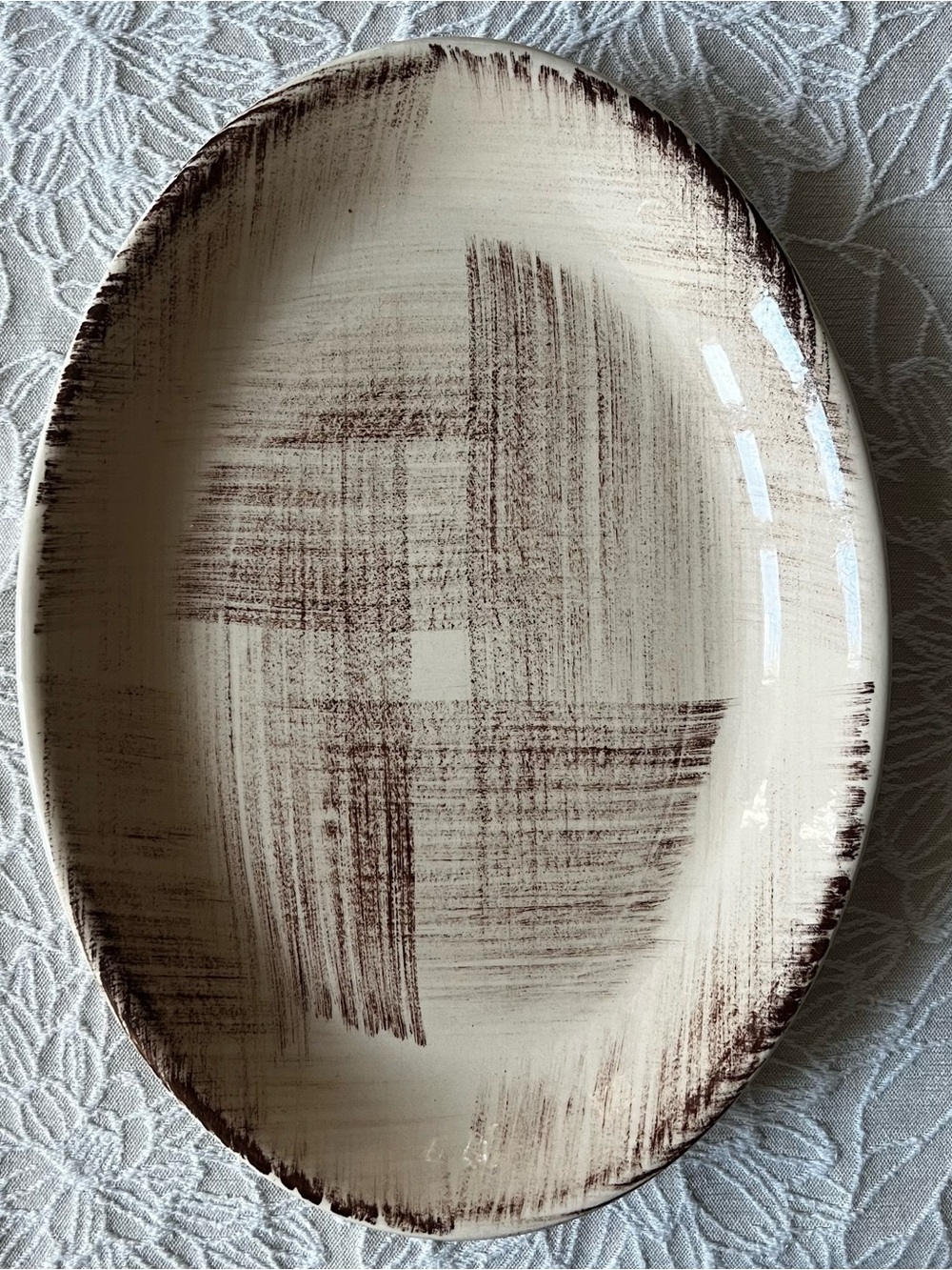 Vintage MCM Vernonware Barkwood Serving Platter